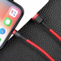 Nabíjací a dátový kábel Baseus Cafule Lightning Apple Červený