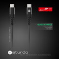 Nabíjací a dátový kábel 2xUSB-C (1m, 2,4A)