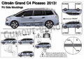 Citroen C4 Grand Picasso od 2013 - ochranné lišty dverí
