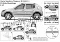 Dacia Sandero 2008-2012 (F-17) - ochranné lišty dverí