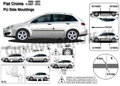 Fiat Croma 2005-2010 - ochranné lišty dverí