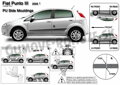 Fiat Punto Grande 5-dverí 2005-2009 - ochranné lišty dverí