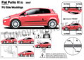 Fiat Punto Grande 3-dvere 2005-2009 - ochranné lišty dverí