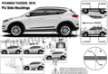 Hyundai Tucson 2015-2020 - ochranné lišty dverí