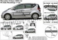 Mercedes A W169 2004-2012 - ochranné lišty dverí