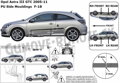 Opel Astra H GTC 2005-2011 - ochranné lišty dverí