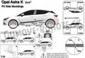 Opel Astra K od 2015 - ochranné lišty dverí
