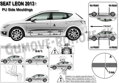 Seat Leon 2013-2020 - ochranné lišty dverí