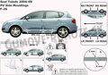 Seat Toledo 2004-2012 - ochranné lišty dverí