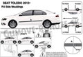 Seat Toledo od 2012 - ochranné lišty dverí