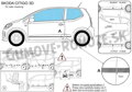 Škoda Citigo 3-dvere od 2012 - ochranné lišty dverí