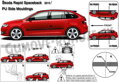 Škoda Rapid Spaceback od 2012 - ochranné lišty dverí