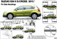 Suzuki SX4 S-Cross 2013-2021 - ochranné lišty dverí
