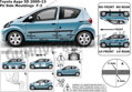 Toyota Aygo 5-dverí 2005-2014 - ochranné lišty dverí