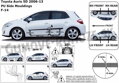 Toyota Auris 5-dverí 2007-2012 - ochranné lišty dverí