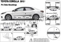 Toyota Corolla Sedan 2013-2018 (F-16/20) - ochranné lišty dverí