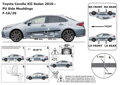 Toyota Corolla Sedan, Combi od 2018 - ochranné lišty dverí