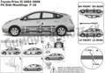 Toyota Prius 2003-2009 - ochranné lišty dverí