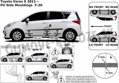 Toyota Verso S od 2010 - ochranné lišty dverí