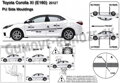 Toyota Corolla Sedan 2013-2018 (F-50) - ochranné lišty dverí
