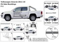 VW Amarok od 2010 - ochranné lišty dverí
