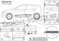 VW Golf VII 2012-2020 - ochranné lišty dverí
