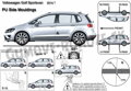 VW Golf Sportsvan od 2014 - ochranné lišty dverí