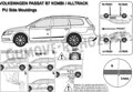 VW Passat B7 Combi  2010-2014 - ochranné lišty dverí