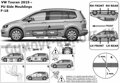 VW Touran od 2015 - ochranné lišty dverí