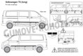 VW Transporter T5 Long 2003-2015 - ochranné lišty dverí