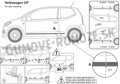 VW Up 3-dvere od 2012 - ochranné lišty dverí