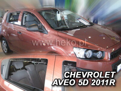 Chevrolet Aveo Htb od 2011 (so zadnými) - deflektory Heko