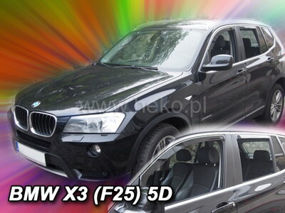 BMW X3 (F25) 2010-2017 (so zadnými) - deflektory Heko