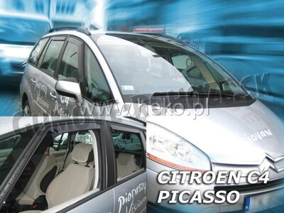 Citroen C4 Picasso 2006-2013 (so zadnými) - deflektory Heko