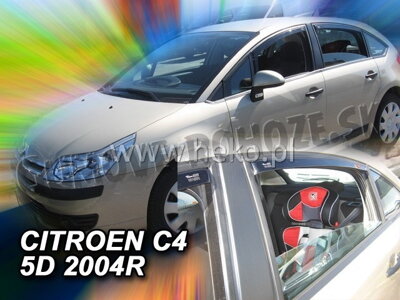 Citroen C4 2004-2010 (so zadnými) - deflektory Heko