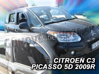 Citroen C3 Picasso 2009-2017 (predné) - deflektory Heko