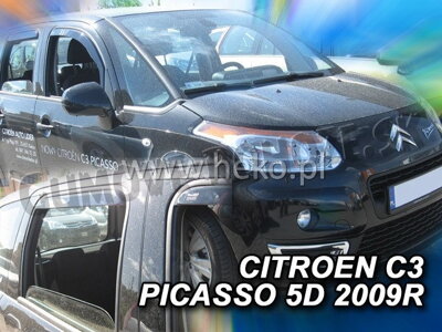 Citroen C3 Picasso 2009-2017 (so zadnými) - deflektory Heko