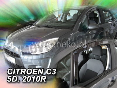 Citroen C3 2009-2016 (predné) - deflektory Heko