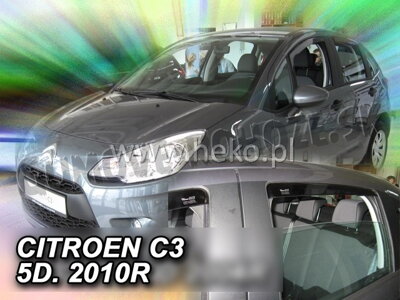 Citroen C3 2009-2016 (so zadnými) - deflektory Heko
