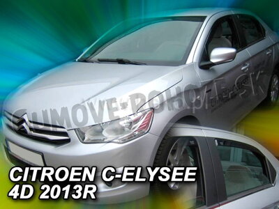 Citroen C-Elysee od 2012 (so zadnými) - deflektory Heko