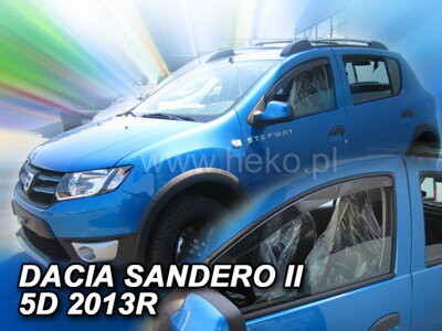 Dacia Sandero 2012-2020 (predné) - deflektory Heko