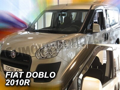 Fiat Doblo od 2010 (predné) - deflektory Heko