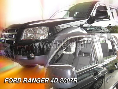 Ford Ranger 2006-2015 (so zadnými) - deflektory Heko