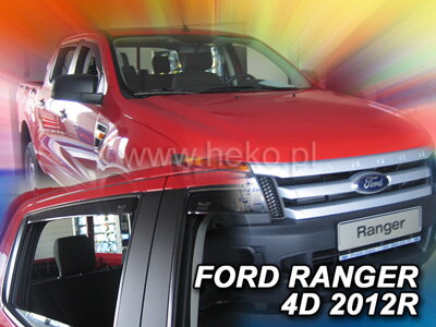 Ford Ranger 4-dvere od 2012 (so zadnými) - deflektory Heko