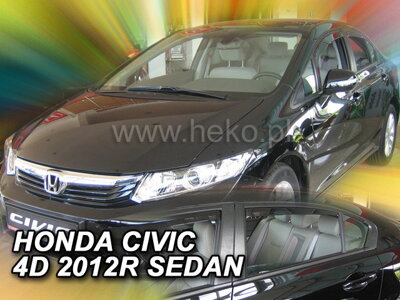 Honda Civic Sedan 2012-2016 (so zadnými) - deflektory Heko