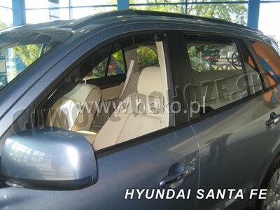 Hyundai Santa Fe 2000-2006 (so zadnými) - deflektory Heko