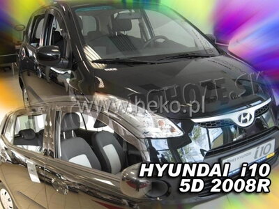 Hyundai i10 2008-2014 (so zadnými) - deflektory Heko