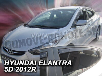 Hyundai Elantra 2011-2015 (so zadnými) - deflektory Heko