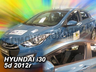 Hyundai i30 5-dverí 2012-2017 (predné) - deflektory Heko