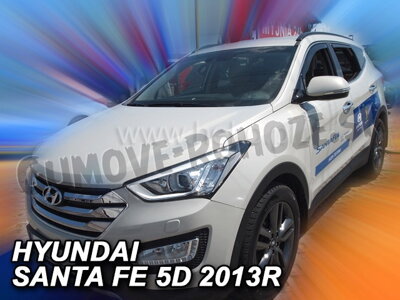 Hyundai Santa Fe 2012-2018 (so zadnými) - deflektory Heko